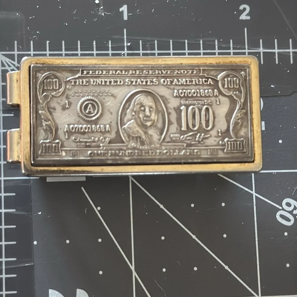 Vintage Anson Gold Tone $100 Money Clip